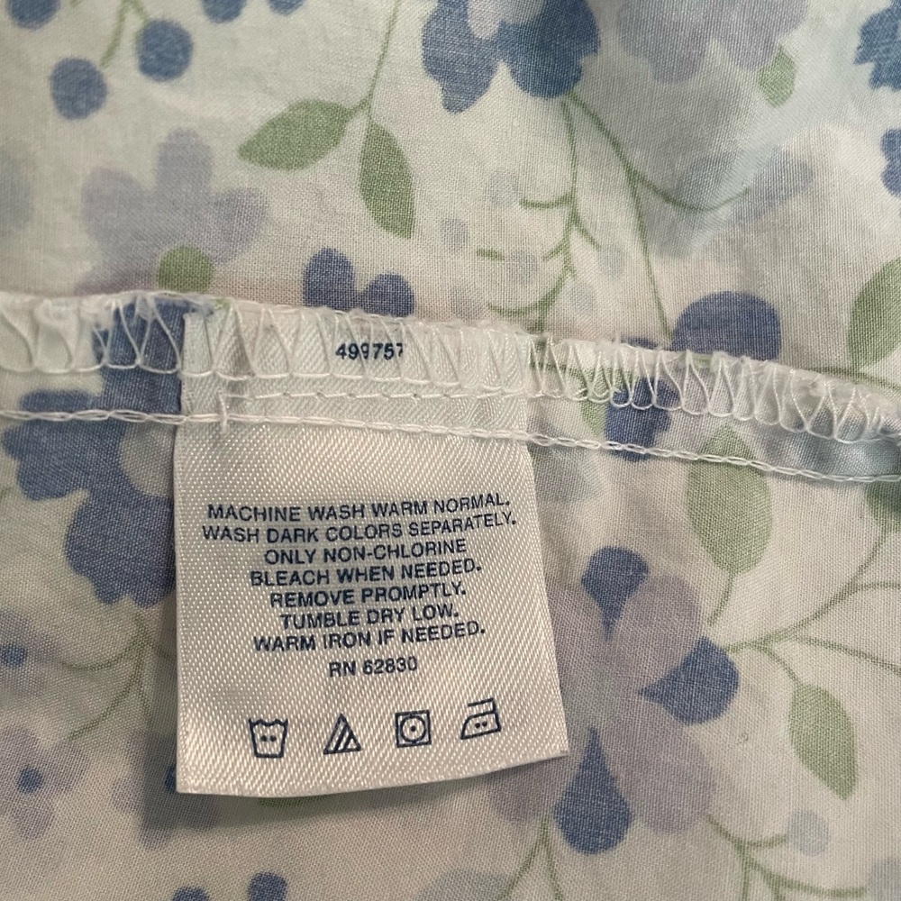Girls Lands' End Blue Floral Maxi Dress Sz 7 - Picture 8 of 8